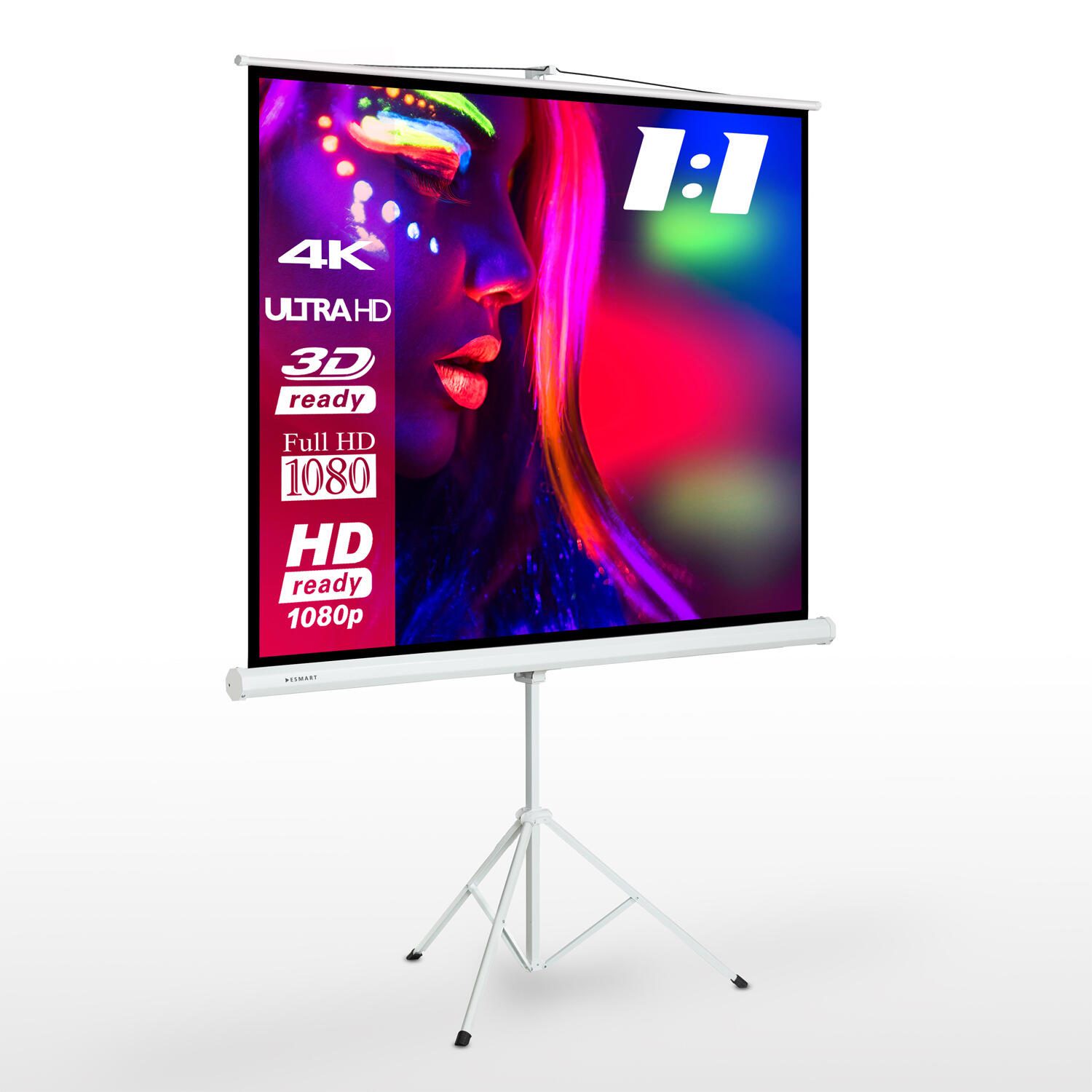ESMART Economy EXS Stativ Leinwand / 200 x 200 cm (111