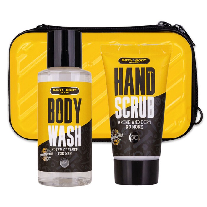 ACCENTRA Bade-Set Bath + Body Toolkit in Travel Hardcase gelb/schwarz