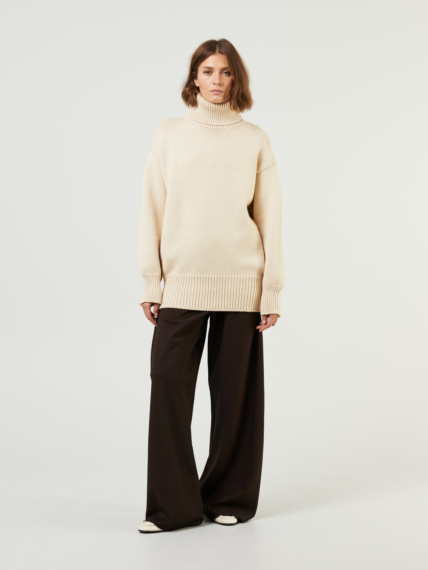Rollkragenpullover 'Ludo' Beige