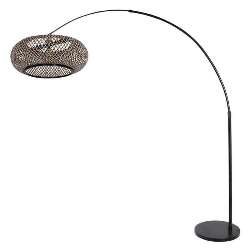 Steinhauer Bogenleuchte Sparkled Light schwarz verschiedene Variationen natur-schwarz oval (Bambus)