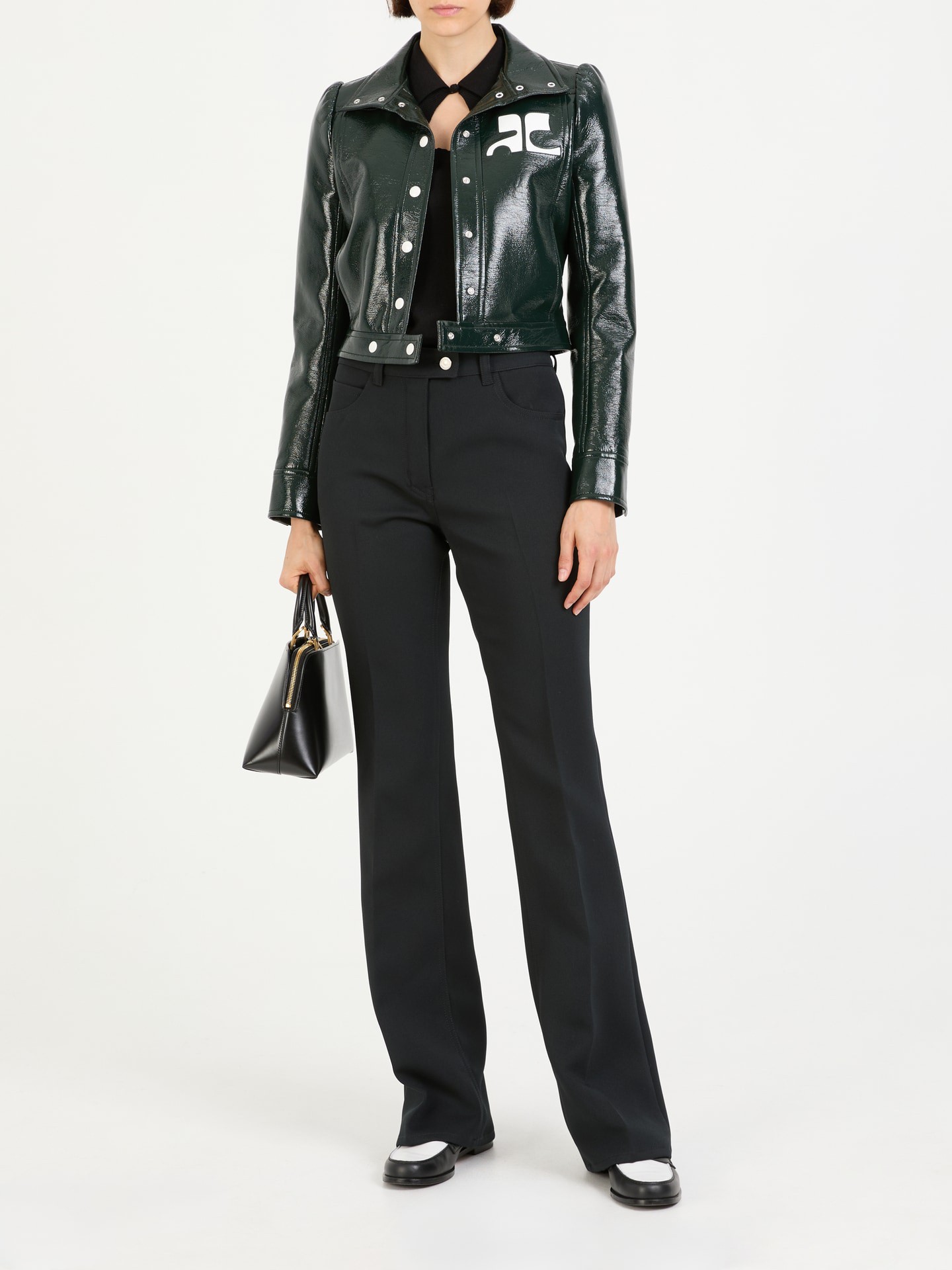 Bootcut Hose Schwarz