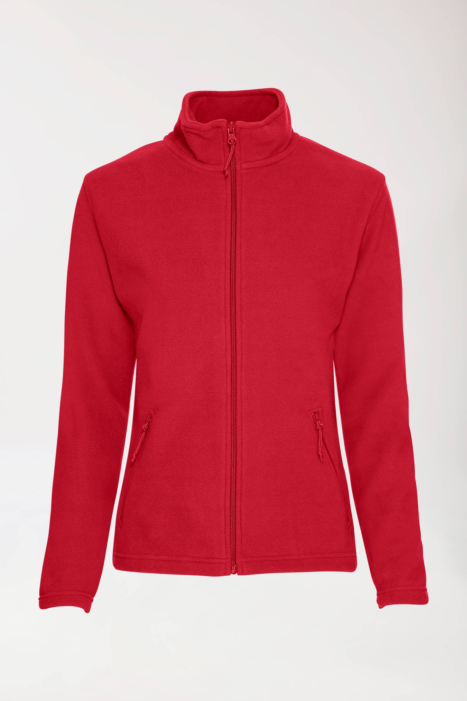 Fleecejacke Damen - Stehkragen, Rot