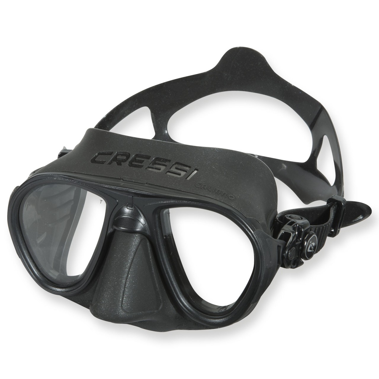 Cressi Calibro Maske - schwarzes Silikon kleines Volumen