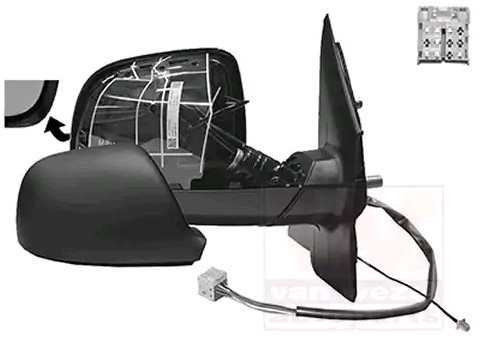 VAN WEZEL 5790826 Außenspiegel * HAGUS * rechts, schwarz, beheizbar, mit integrierter Radio-Antenne