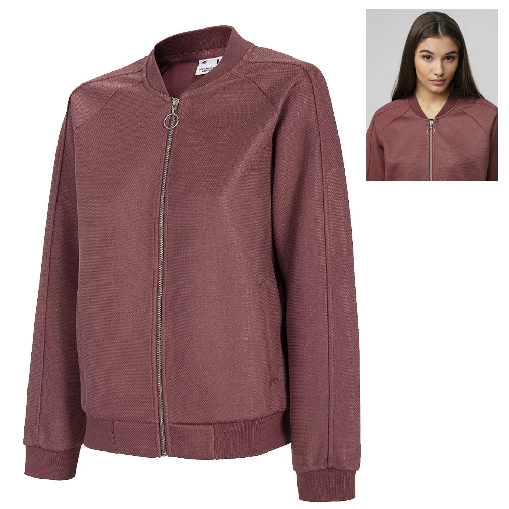 4F - Damen Herbstjacke Samantha, Sportjacke, Casual Jacke, rose
