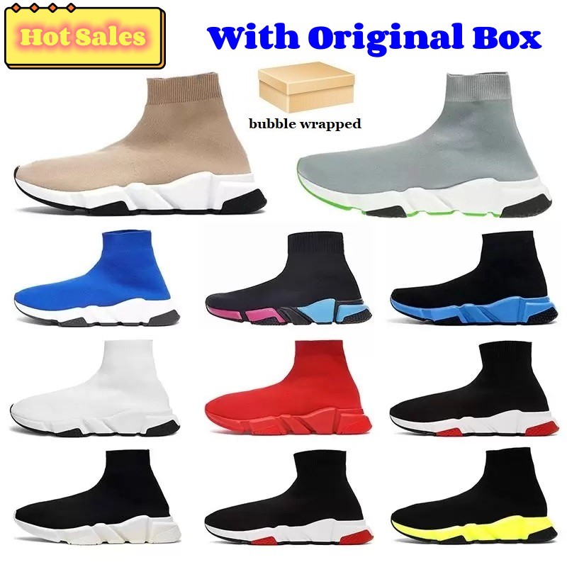 Designer socks Casual shoes men mens woman shiny knit speed 2.0 1.0 trainer runner sneaker sock shoe master embossed womens Sneakers BBB speeds b