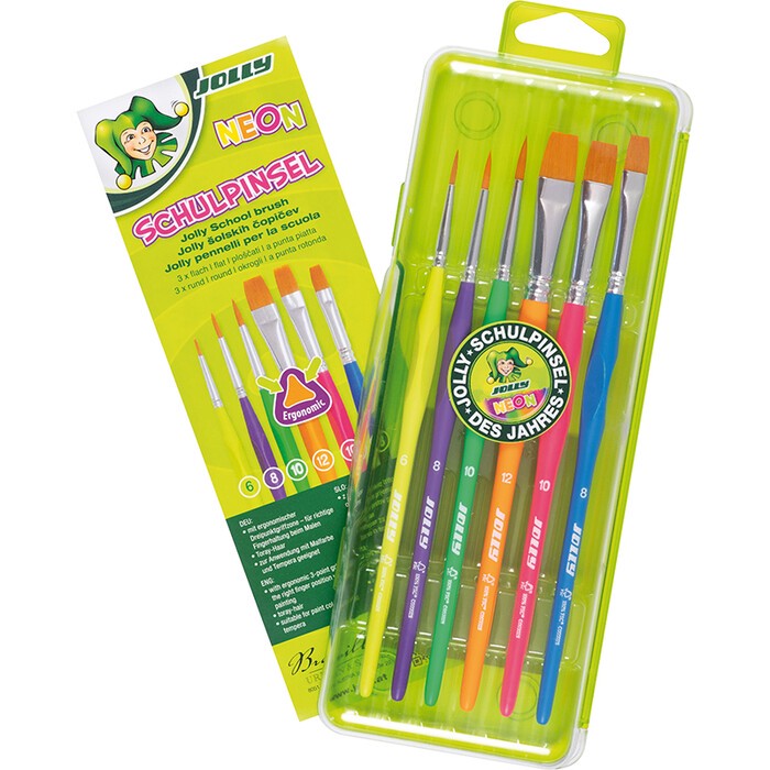 JOLLY Dreikant-Pinsel-Set 6 Stück mehrere Farben
