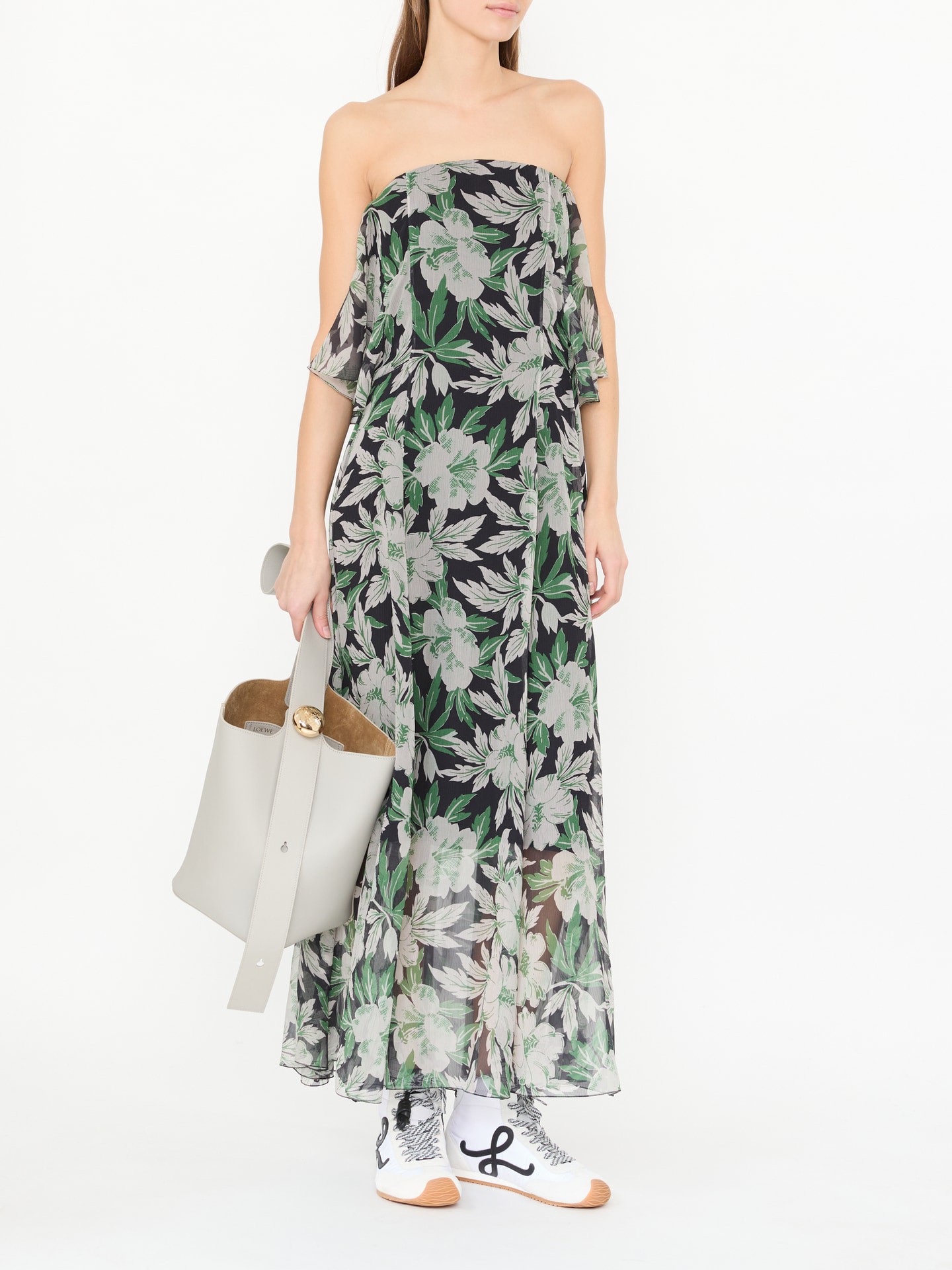 Trägerloses Maxikleid Multi