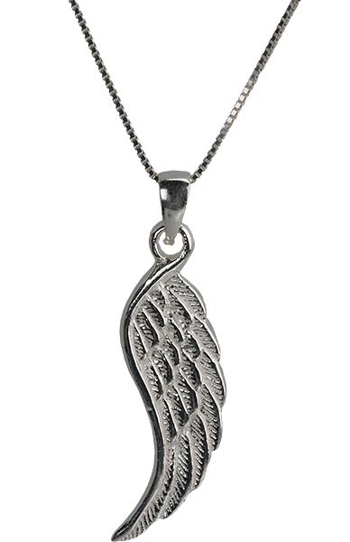 Kette mit Flügelanhänger, Silber