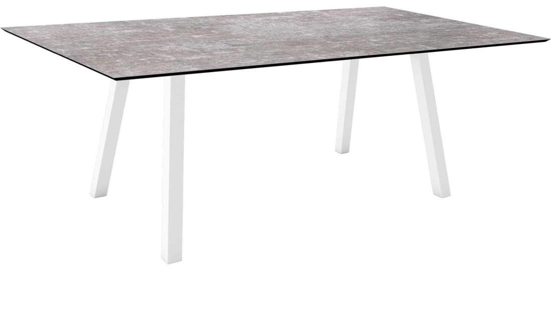 Stern Tisch 180x100cm Interno Vierkantrohr Aluminium - Silverstar Zement graphit
