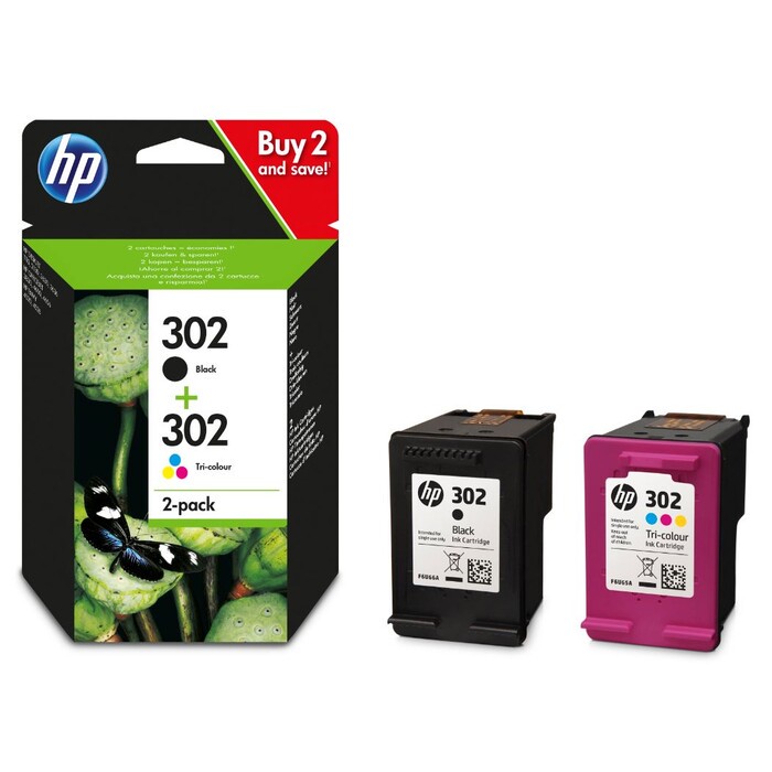 HP Druckerpatrone Multipack 302 schwarz, farbig