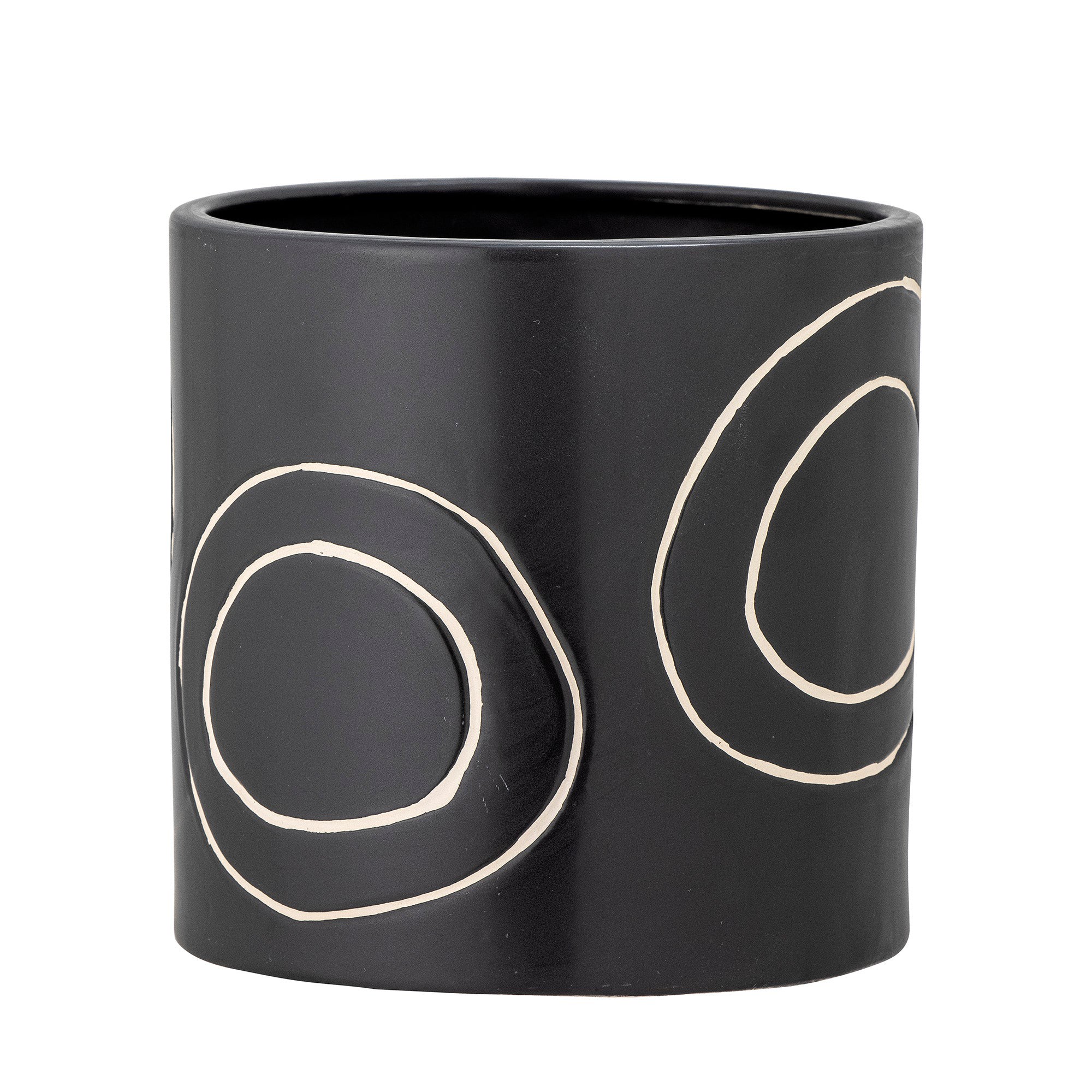 Bloomingville Blumentopf Keramik schwarz Troy 14cm
