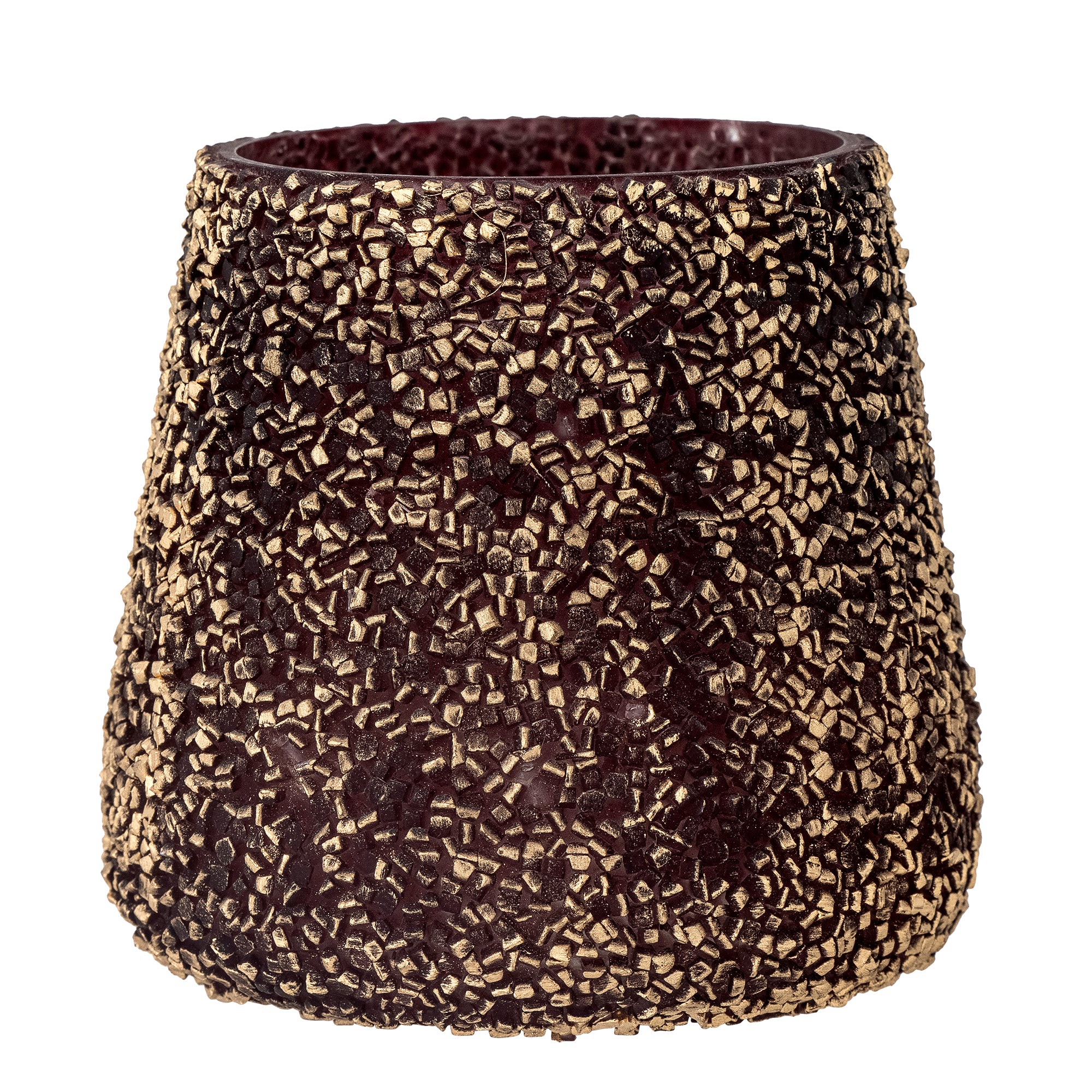 Bloomingville Teelichthalter recyceltes Glas Gold Filiz