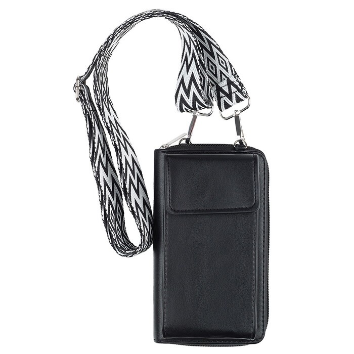 Geldbörse/Handytasche hoch ca. 11 x 19 x 2 cm schwarz