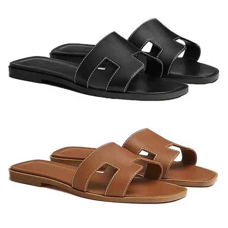 Chypre H sandale famous designer women slipper platform sandals slides black white brown pink green luxury low heels sandalias