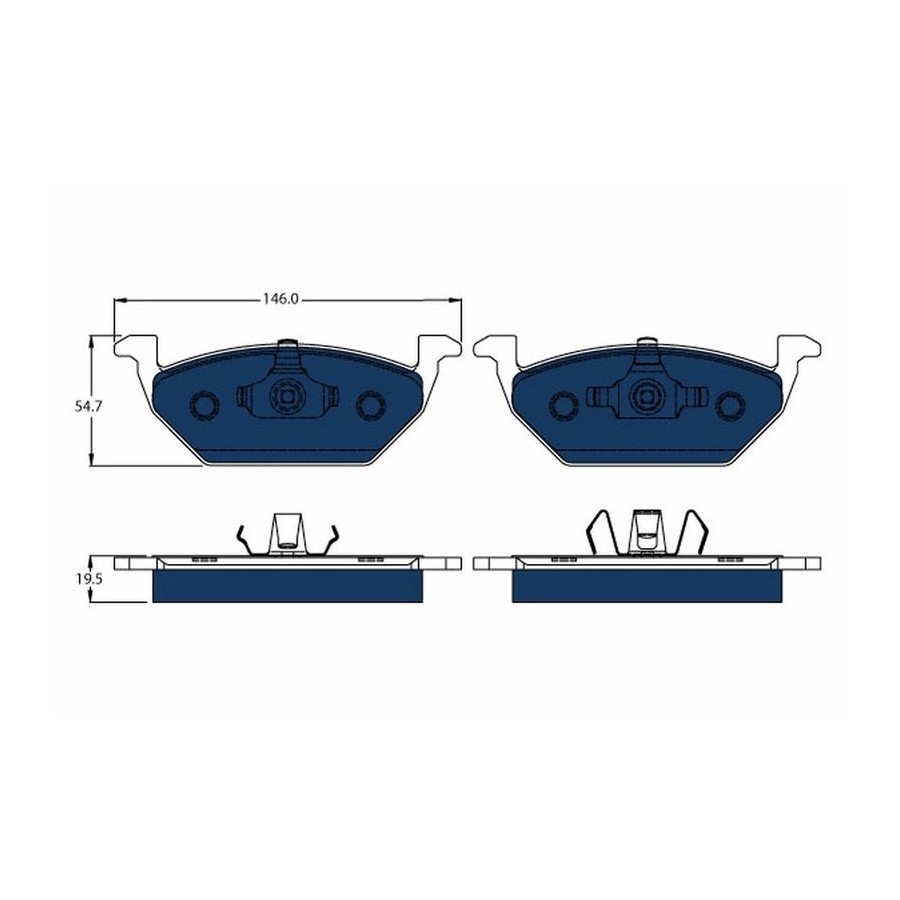 Kit de plaquettes de frein, frein à disque ELECTRIC BLUE GDB1984BTE TRW