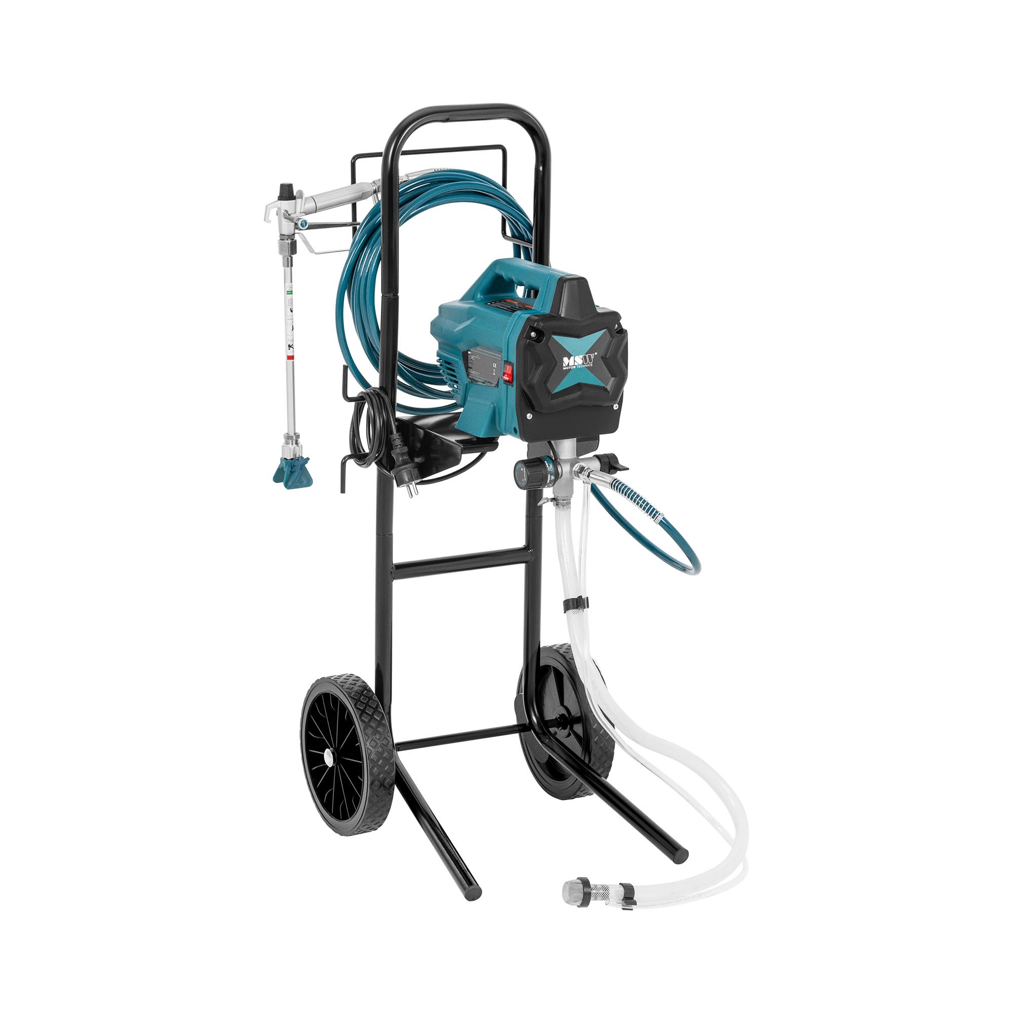 MSW Airless-Farbsprühsystem - 1,4 l/min - 180 bar - 7,5 m Schlauch - mobil