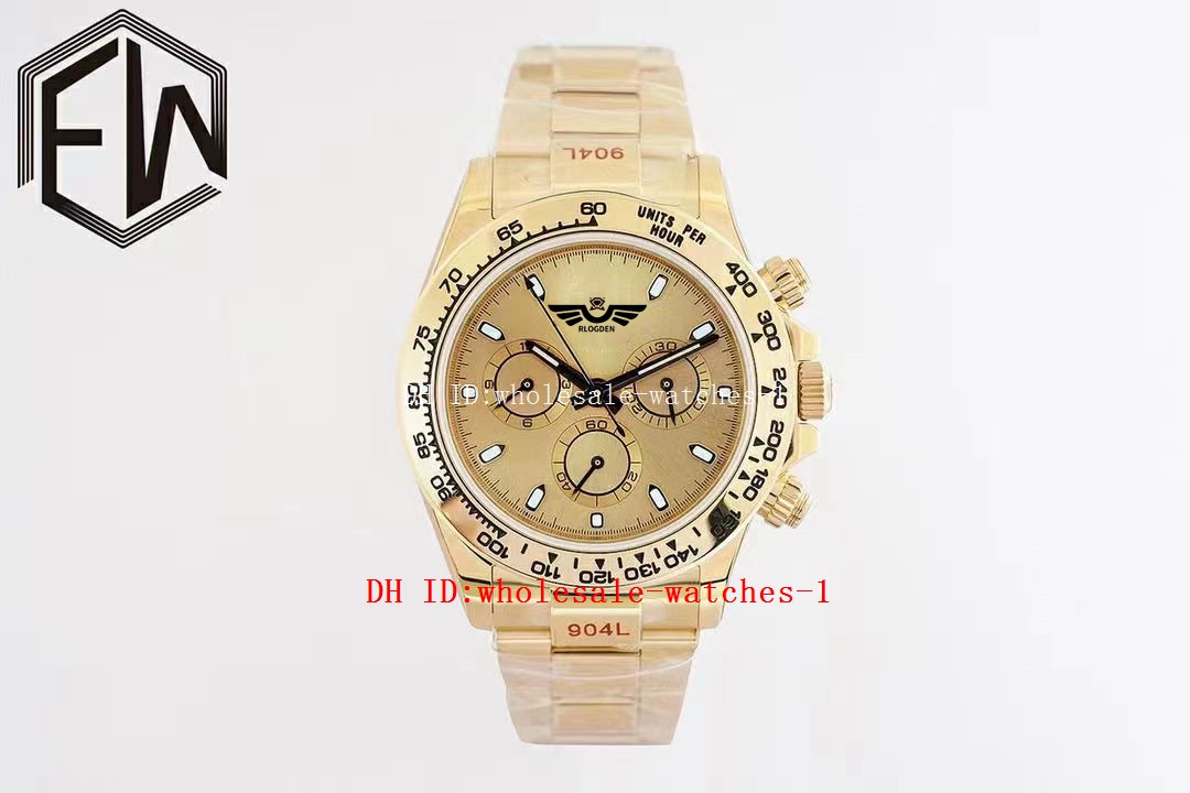 EWF Top Warmmoughtal Watch Th-22,4mm Panda 40mm 116506 116508 M116508-0003 Sport Watches Sapphire Chronograph eta 7750 Mécanique automatique 904L
