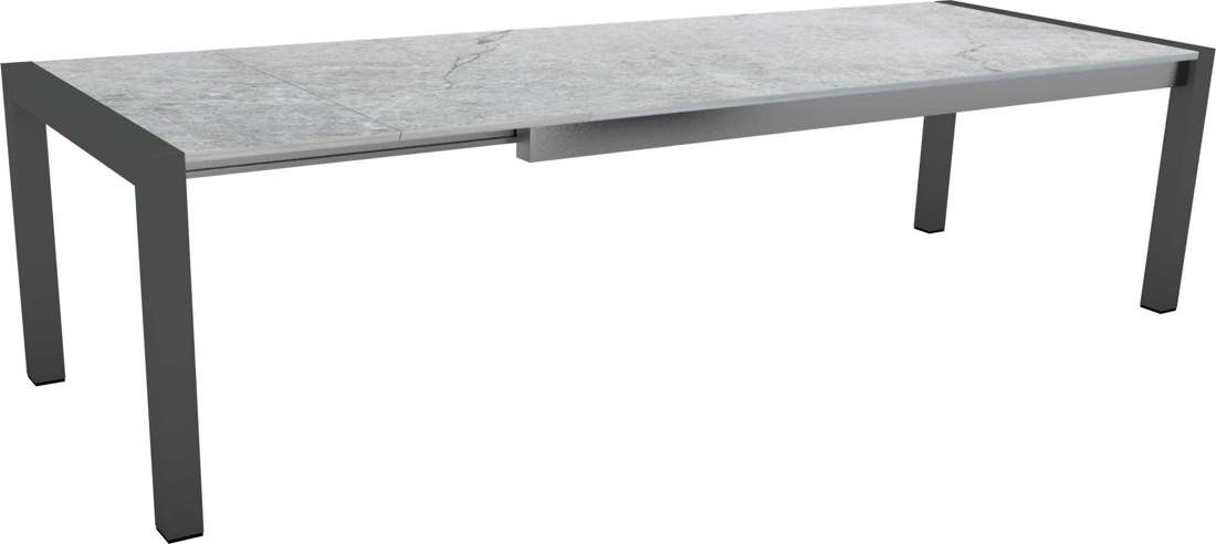 Stern Ausziehtisch 214/294x100 cm Aluminium - Silverstar Zement graphit