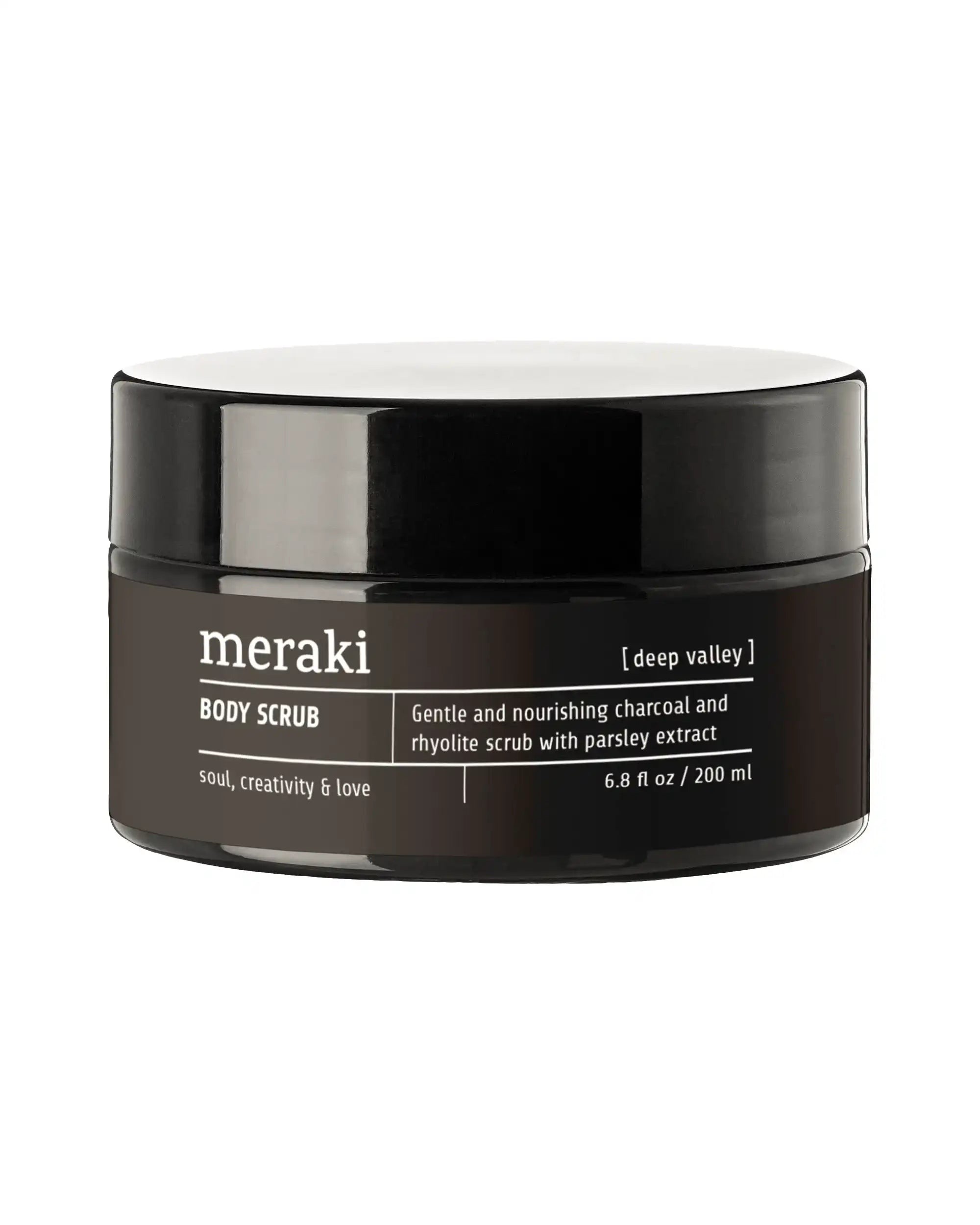 Meraki Körperpeeling mit Holzkohle Deep valley 200 ml