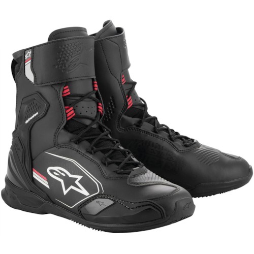 ALPINESTARS Superfaster Shoes, Motorcycle, Black-Grey-Bright Red