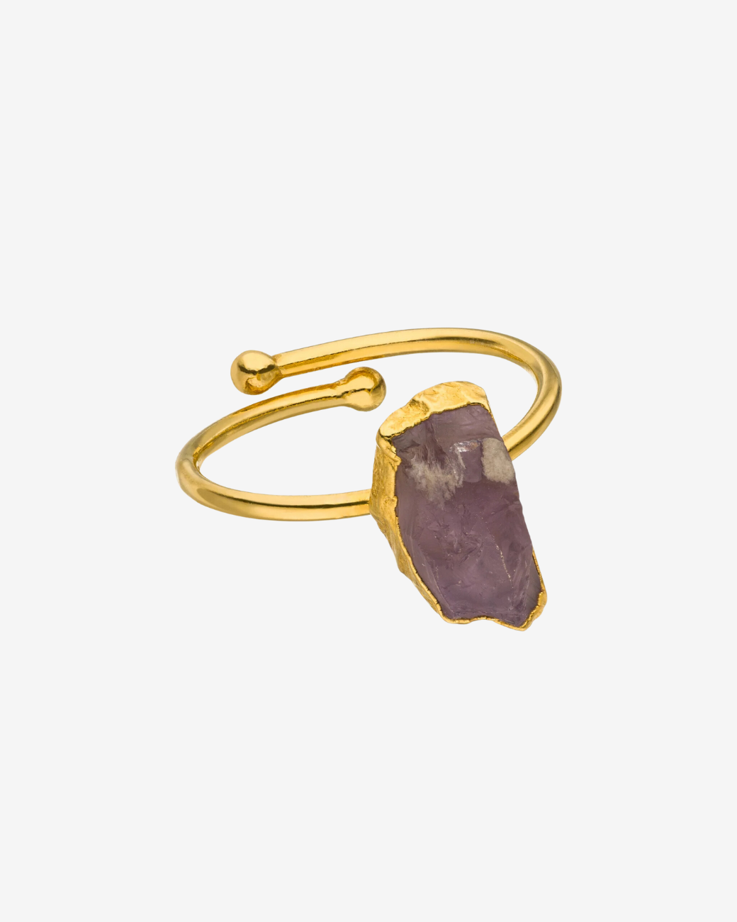 Hoffnungsträger Amethyst Ring „Calm down and breathe”