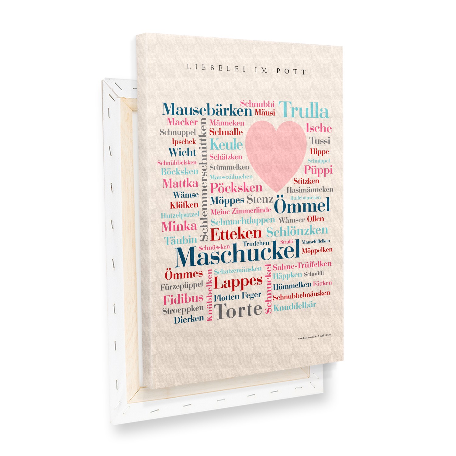 Leinwand Ruhrpott Kosewörter - Keilrahmen