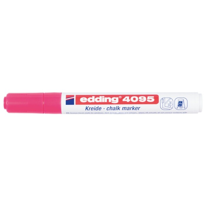 EDDING Kreidemarker 4095 (Window Marker) Rundspitze 2-3 mm neon-pink