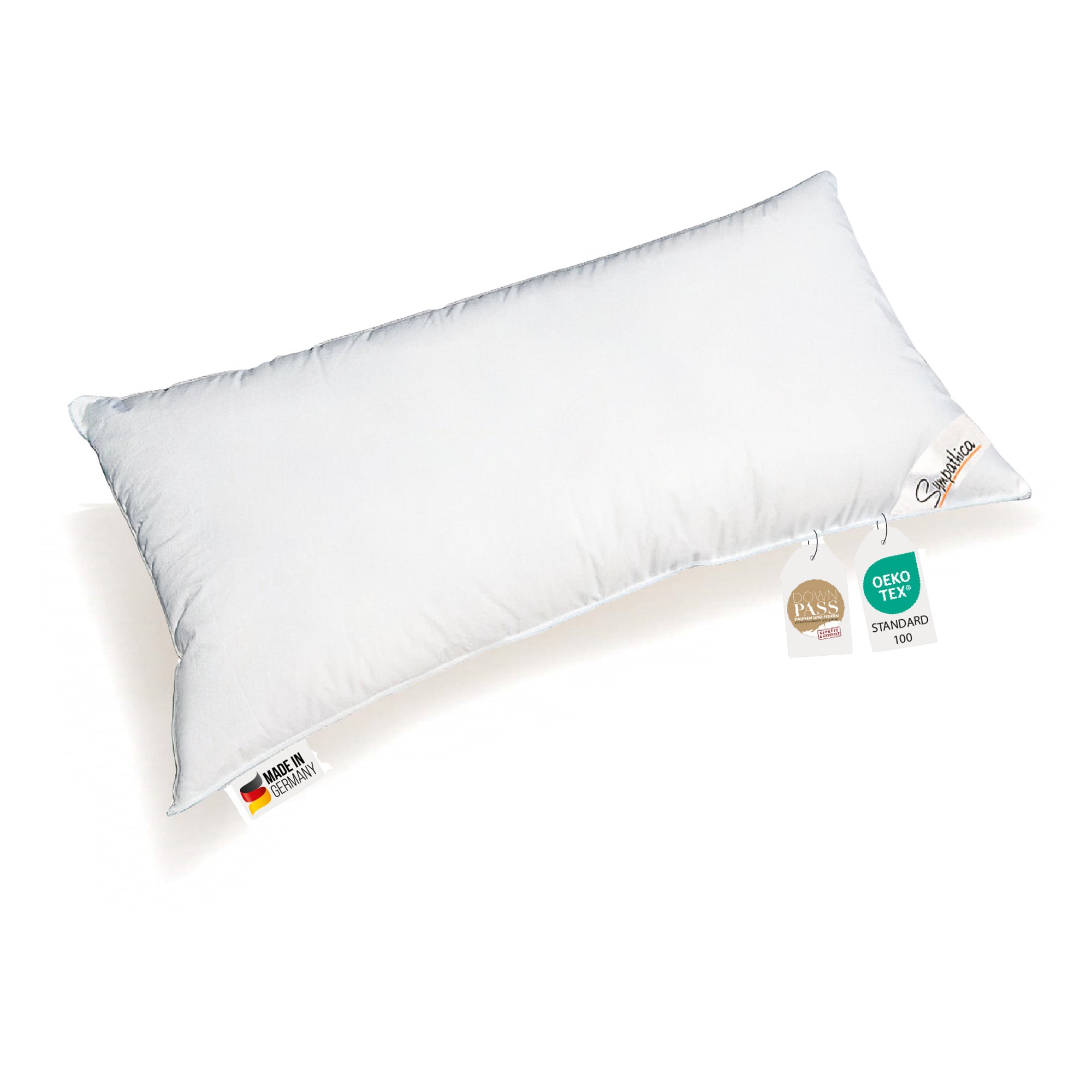 Kopfkissen 660g neue 15% Daunen 85% Federn Klasse 1 Daunenpass 40x80