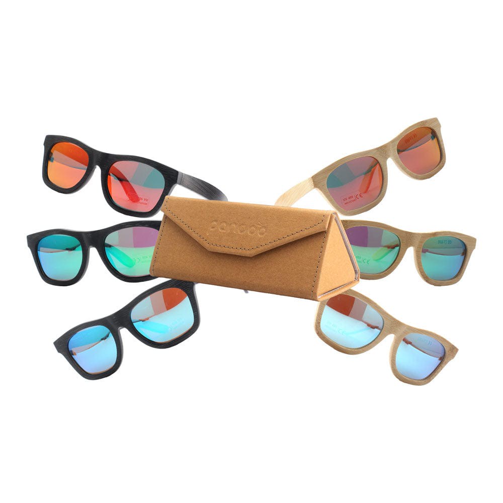 Bambus Sonnenbrille Unisex | polarisiert | UV400 | Blau | Türkis | Orange