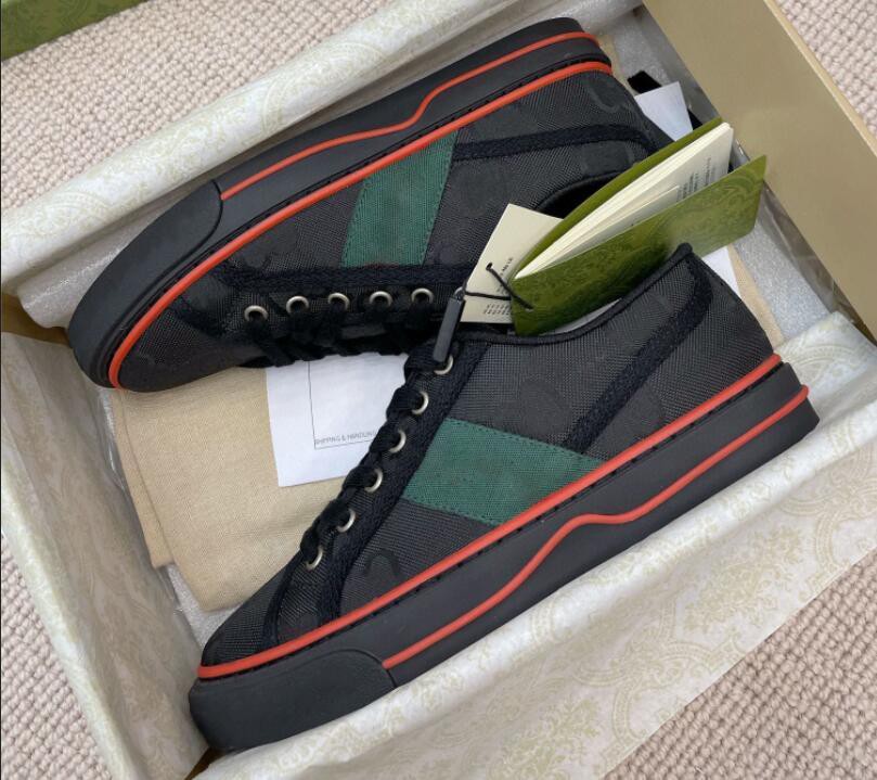 Designers Tennis 1977 sneaker canvas Luxurys Shoe Beige Blue washed jacquard denim Women Shoes Ace Rubber sole Embroidered Vintage casual Sneaker