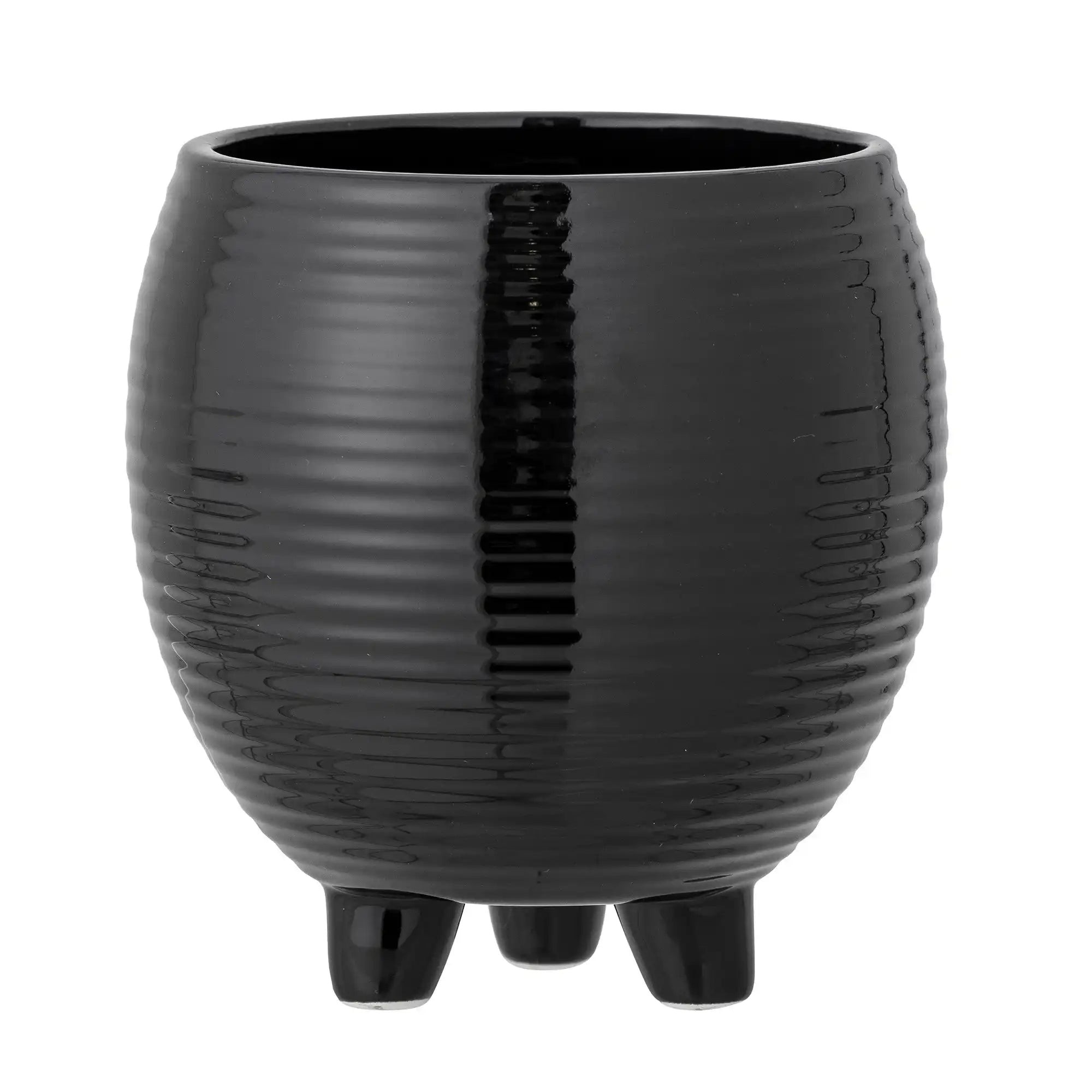 Bloomingville Blumentopf Keramik schwarz Arnel