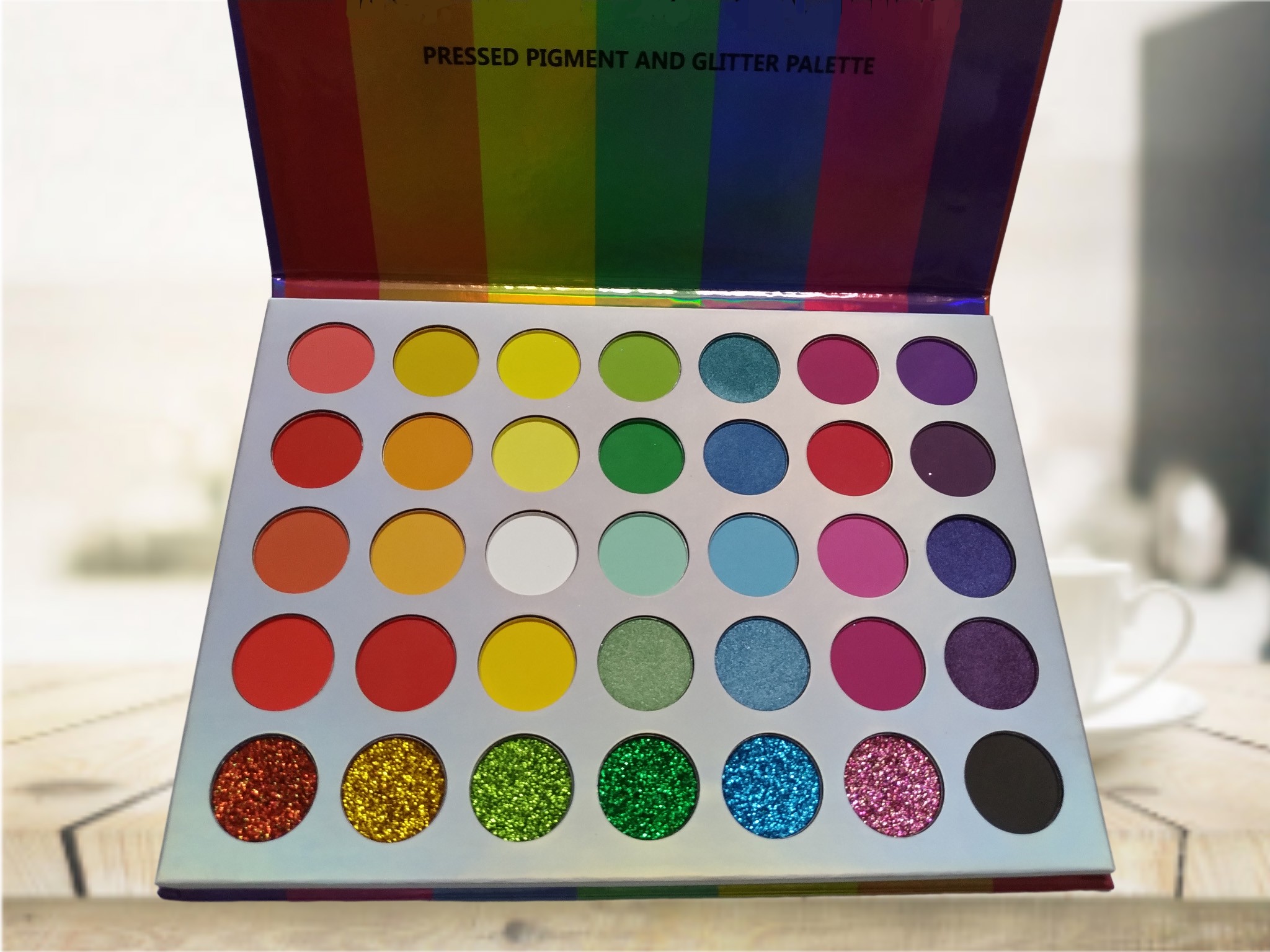 Palette de fards à paupières arc-en-ciel imperméable longue durée haute pigmentation 35 nuances mat miroitant paillettes palette de fard à paupiè