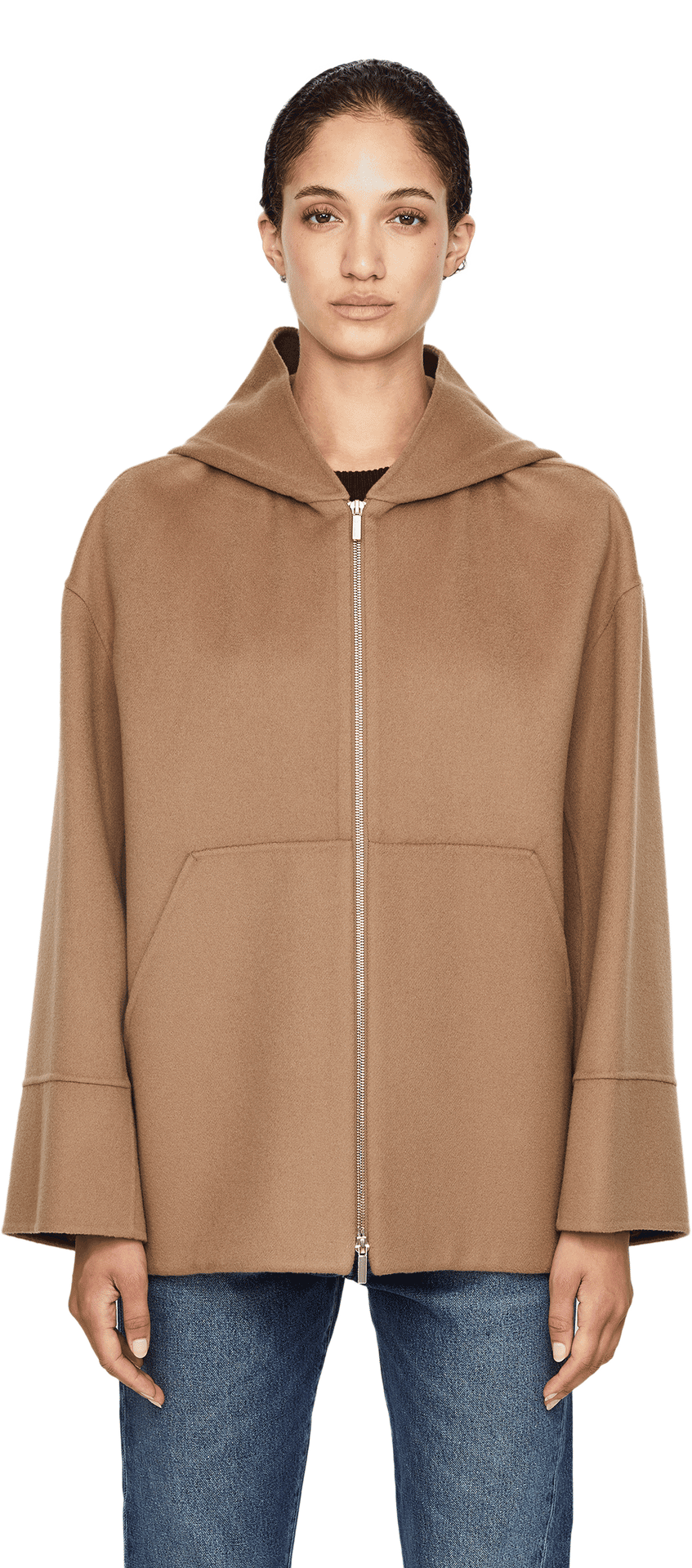 Cabanjacke aus Wolle 'Romina' Beige