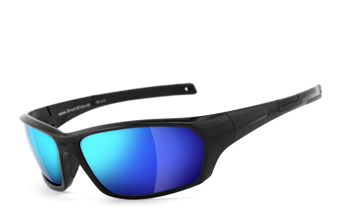 HSE - SportEyes | Sportbrille, Fahrradbrille, Sonnenbrille, Bikerbrille, Radbrille | SEHSTÄRKE möglich | AIR-STREAM - laser blue