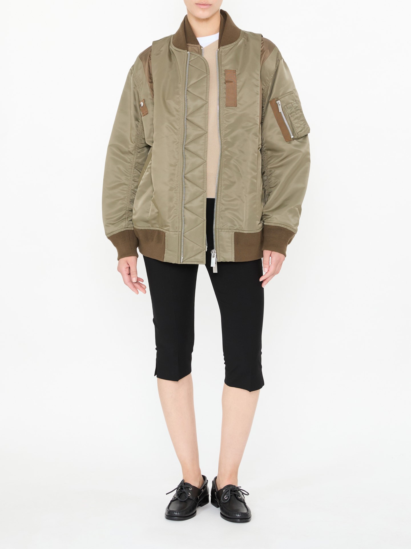 Oversized Bomberjacke Khaki