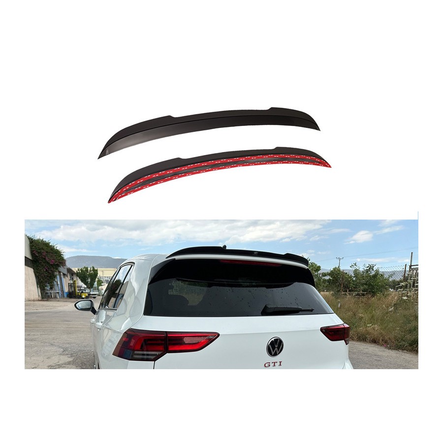 Becquet de toit (Spoiler Cap) sur mesure pour Volkswagen Golf VIII (CD1) GTI / R 2020 - (ABS Noir brillant)