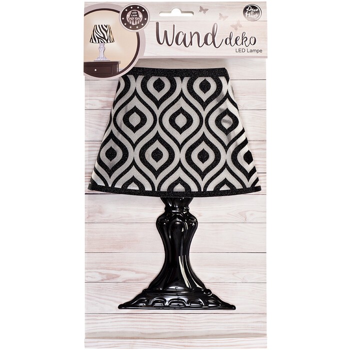 Mini Wandsticker LED-Lampe Muster 18 x 24 cm selbstklebend