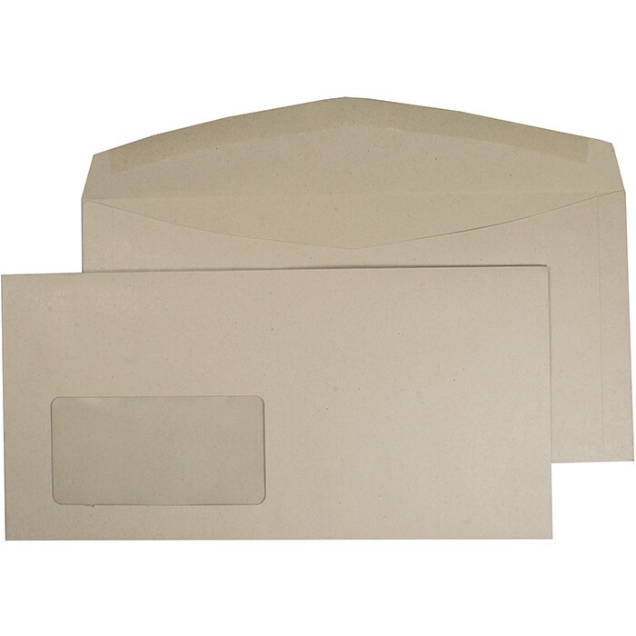 ÖKI Kuvert C6/5 aus Recyclingpapier 25 Stück mit Fenster 80 g gummiert