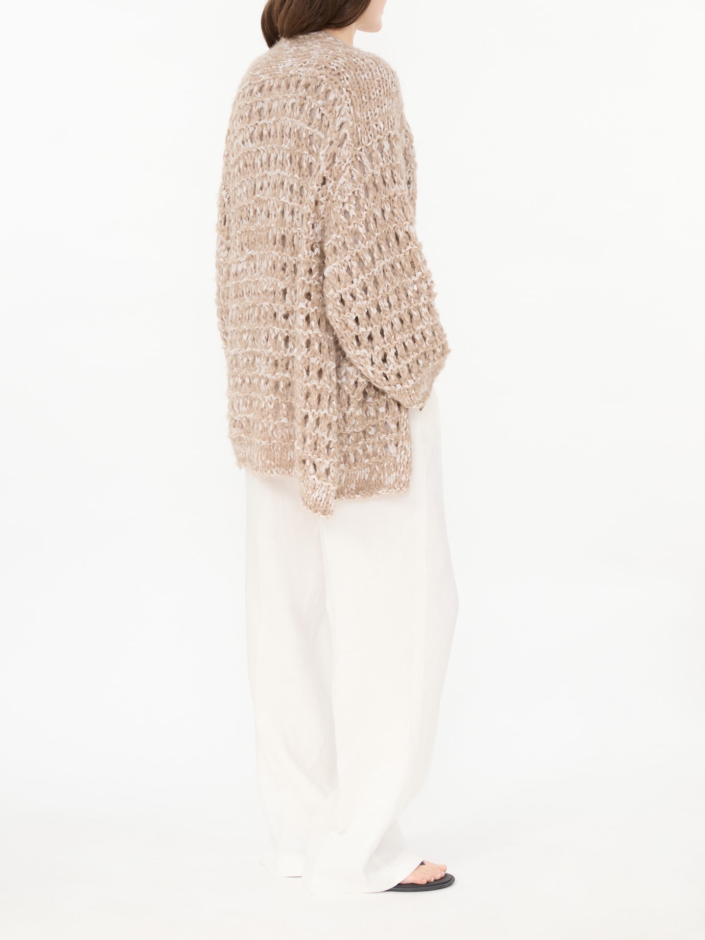 Cashmere-Seiden-Strickjacke 'Amata' Cappucino