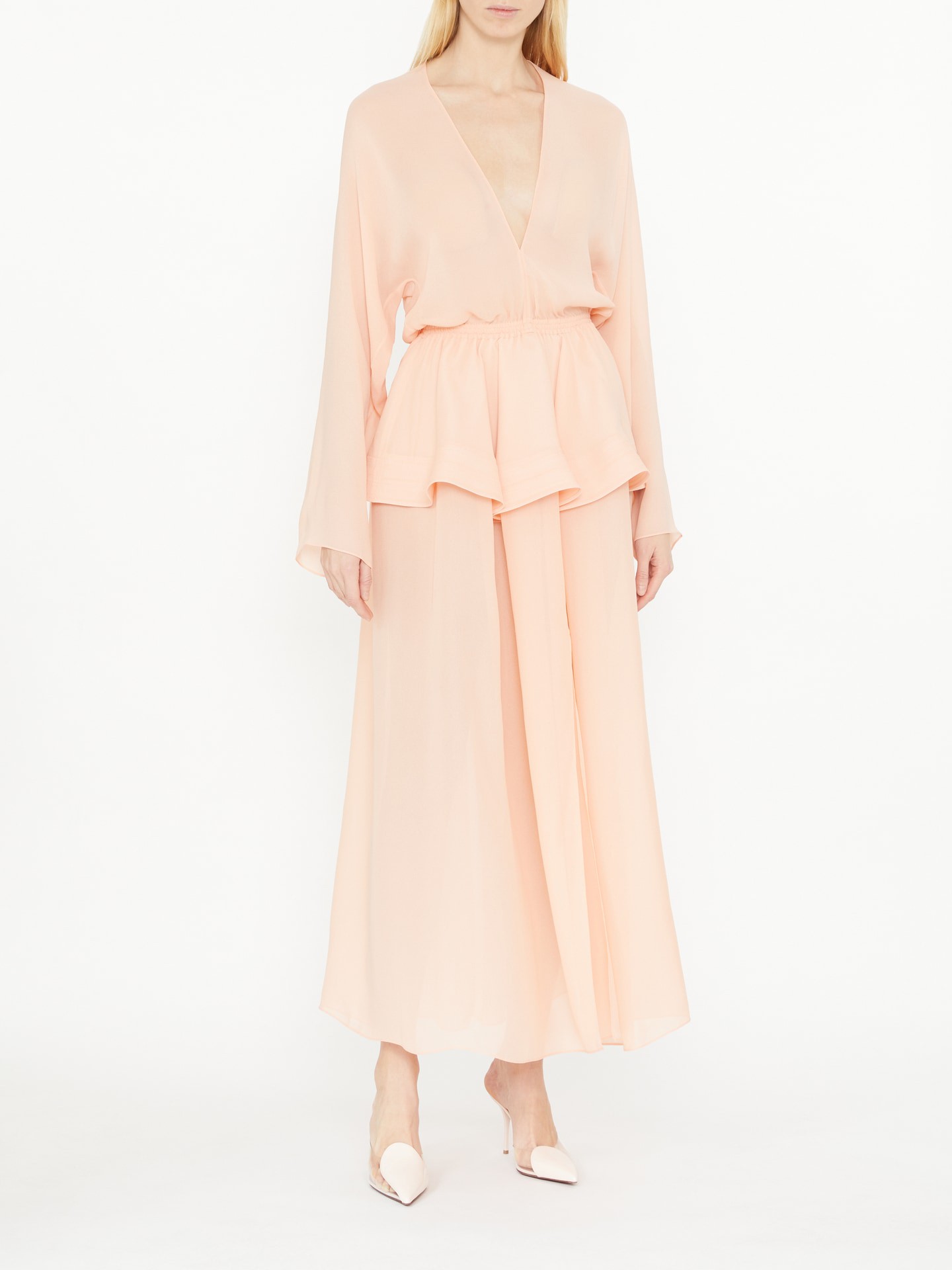 Abendkleid aus Georgette in Orange