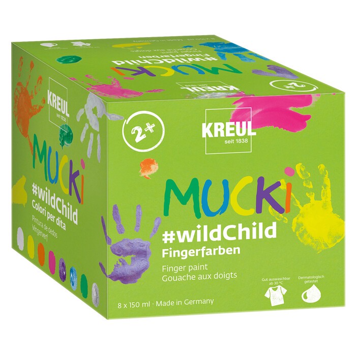 KREUL MUCKI Fingerfarben Premium-Set Wildchild 8 x 150 ml