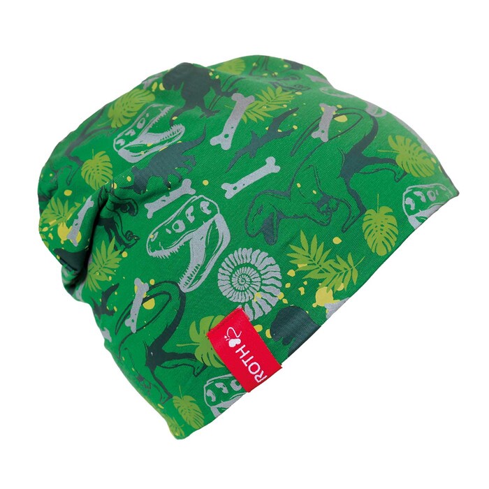 ROTH Jersey Beanie Haube T-Rex 50-54 cm grün