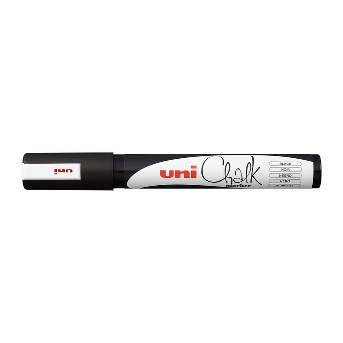 UNI-Ball Fenster-/Kreidemarker Uni PWE-5M Rundspitze 1,8 - 2,5 mm schwarz