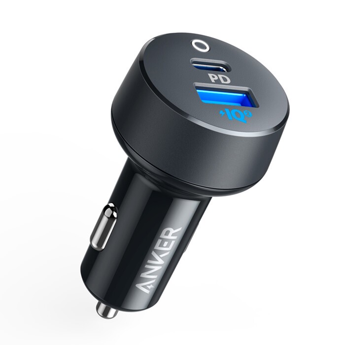 ANKER PowerDrive Kfz-Ladegerät USB-C 18W + USB-A IQ 15W schwarz