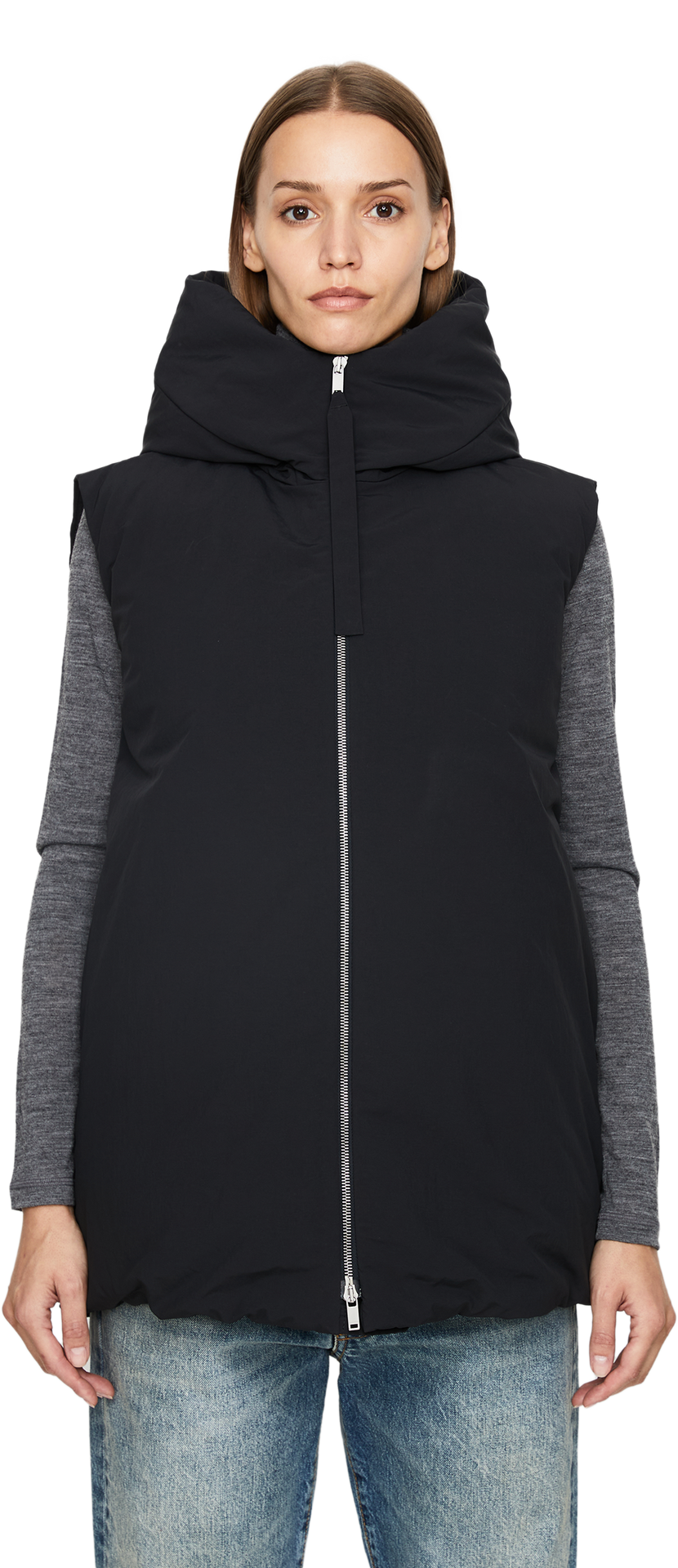 Daunenweste 'Gilet 01' Schwarz