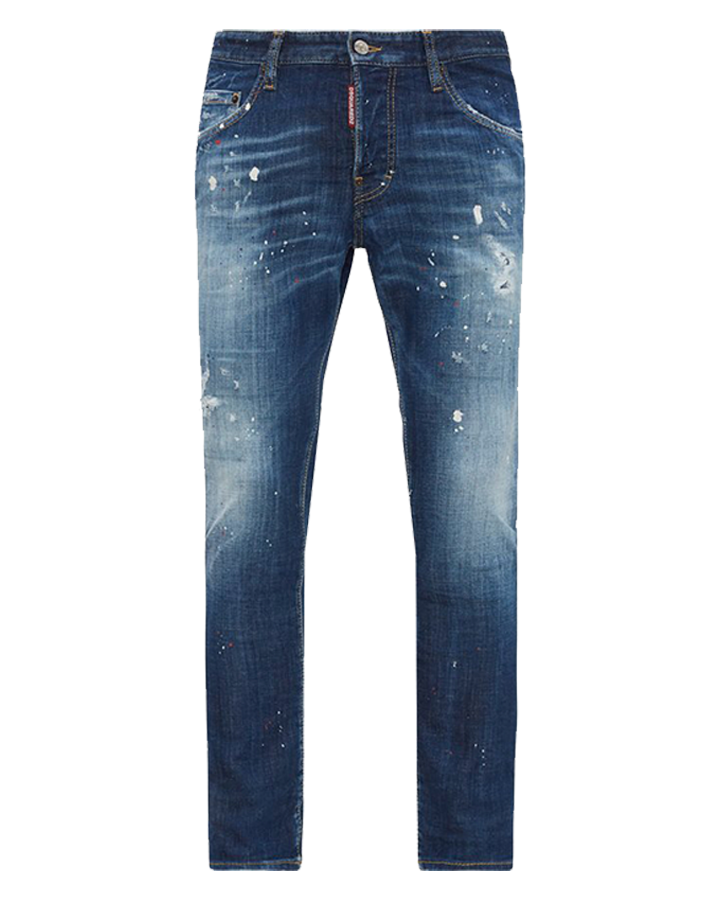 Dsquared2 DSQ2 Patch Ripped Skater Jeans in Blue - Blue / 30W (46)