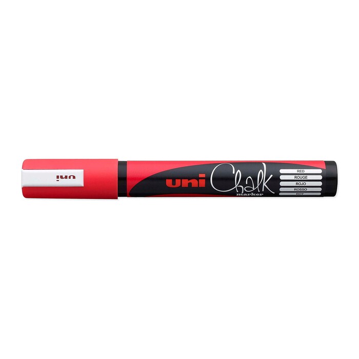 UNI-Ball Fenster-/Kreidemarker Uni PWE-5M Rundspitze 1,8 - 2,5 mm rot
