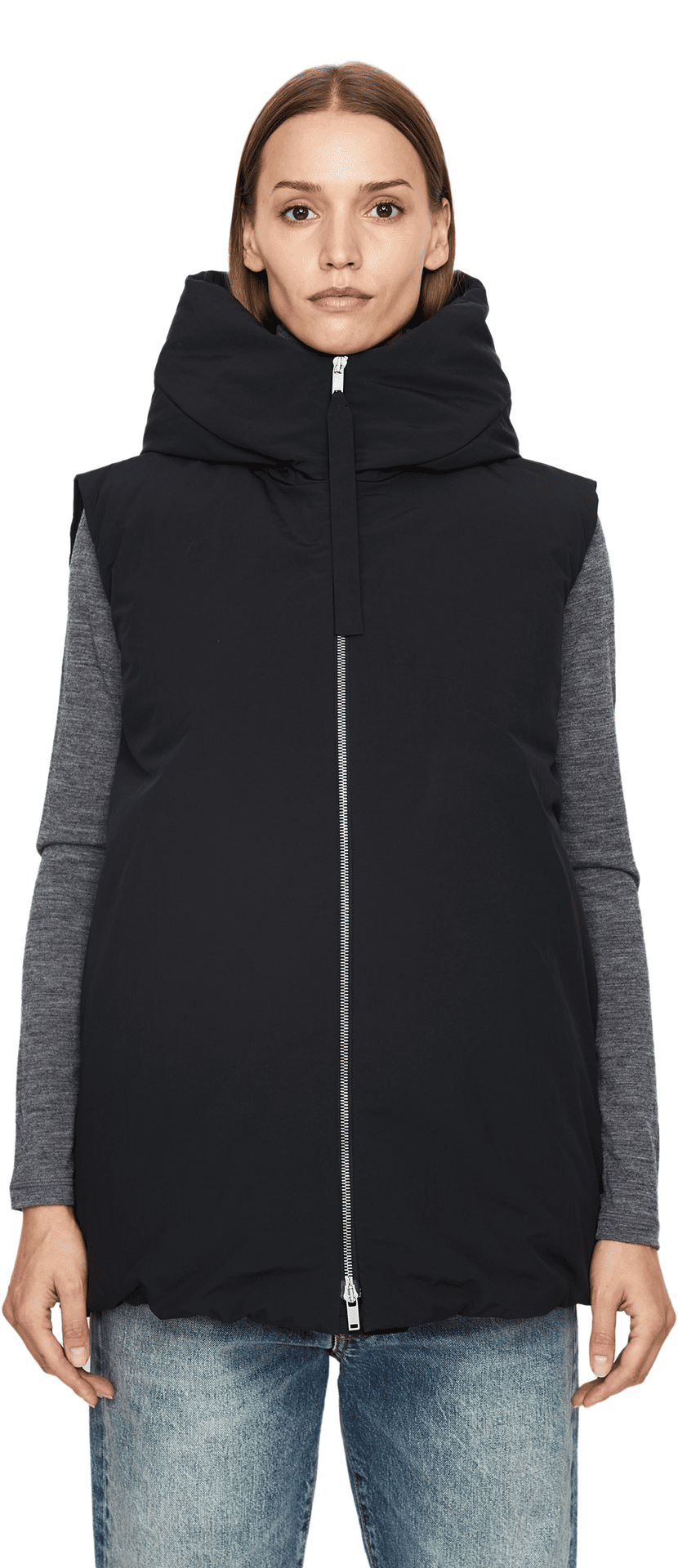 Daunenweste 'Gilet 01' Schwarz
