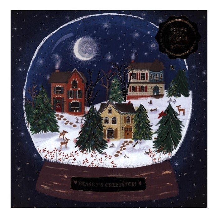 Galison: Winter Snow Globe 500 Piece Puzzle - Brettspiel